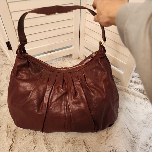 TORY BURCH BURGANDY HOBO BAG - Picture 8 of 16